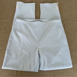 Crown and Ivy Pinstripe Nautical Ankle Lace Pull On Pants Size 6